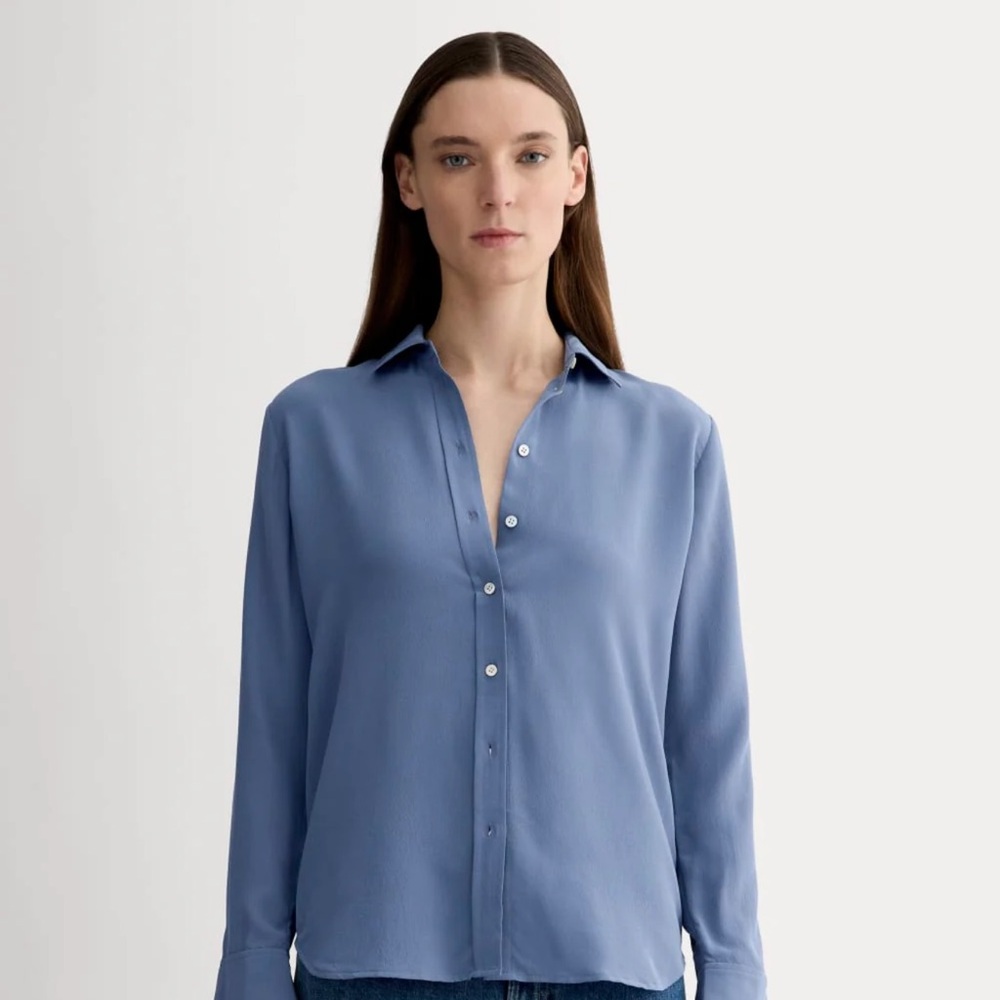 Everlane Women's Washable Silk Button-Down Shirt
